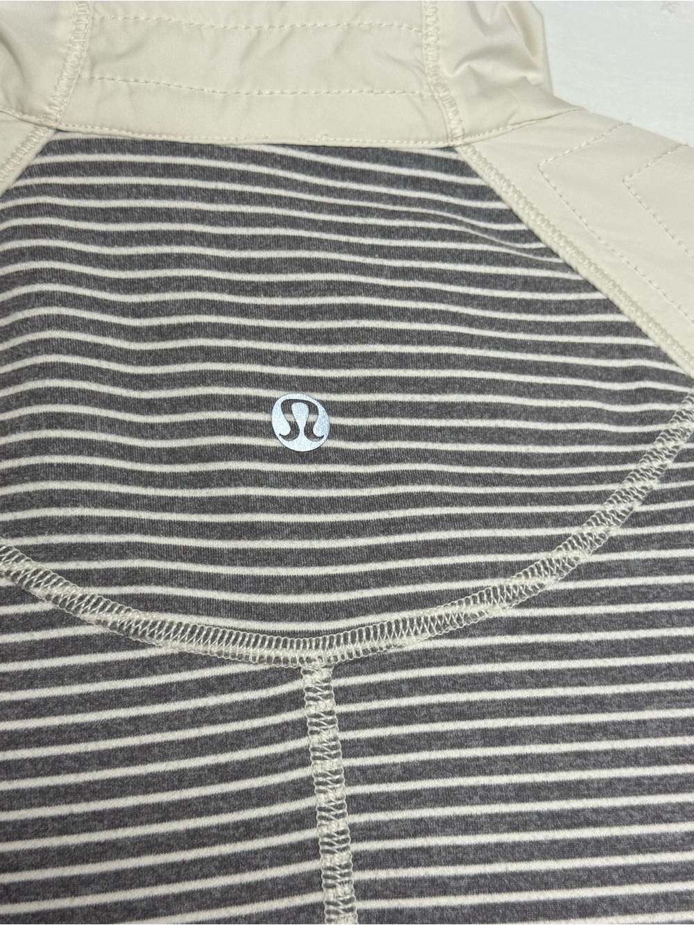 lululemon athletica Performance Zip Jacket in Cream and Gray - Picture 3 of 5